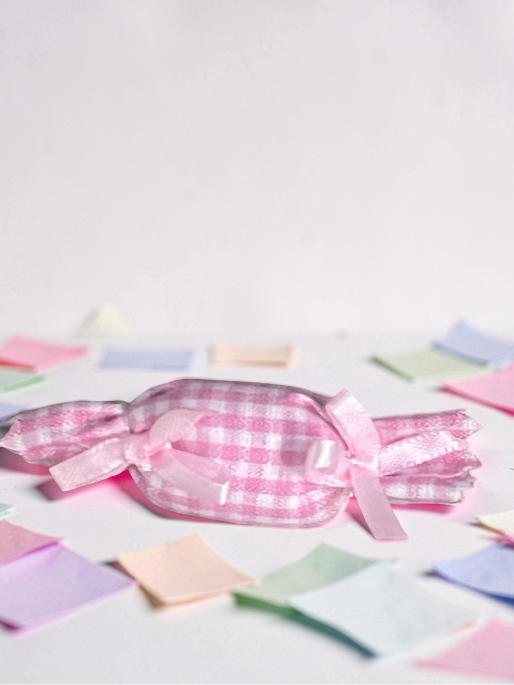 Handmade Pastel Gingham Candy Hair Clip Set – 4 Piece Collection - Picture 6 of 11